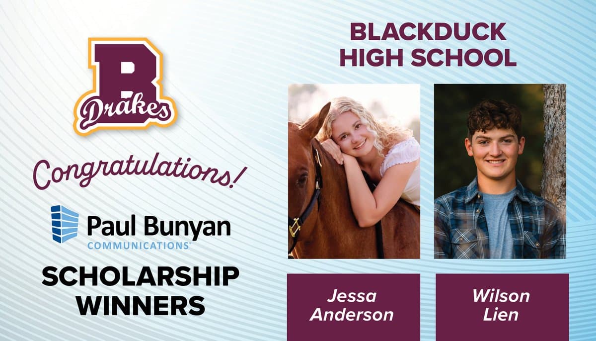 Blackduck students receive Paul Bunyan Communications scholarships