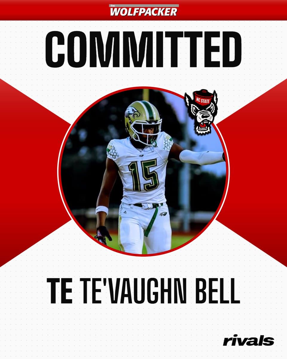 NC State lands first 2028 football commit, tight end Te'Vaughn Bell