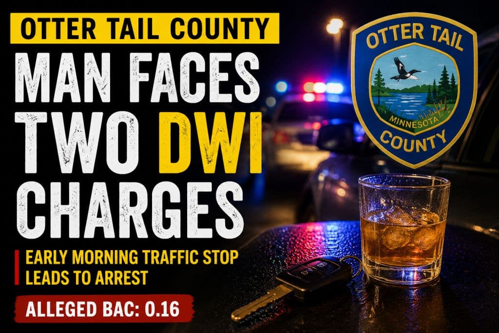 Otter Tail County man charged with two DWI counts