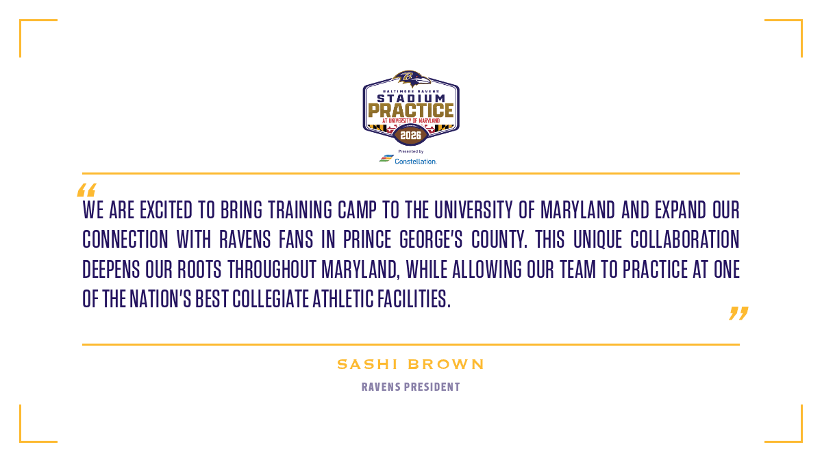 Ravens announce free training camp practice at University of Maryland