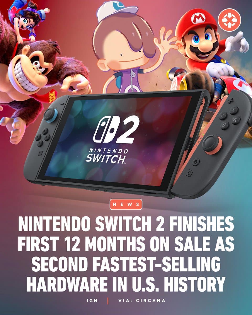 Nintendo Switch 2 hits 5.9 million US sales in first year
