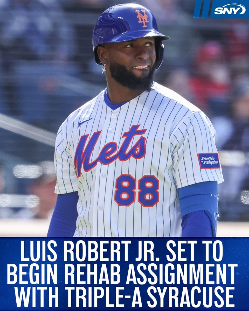 Luis Robert Jr. begins rehab assignment with Syracuse Mets after back injury
