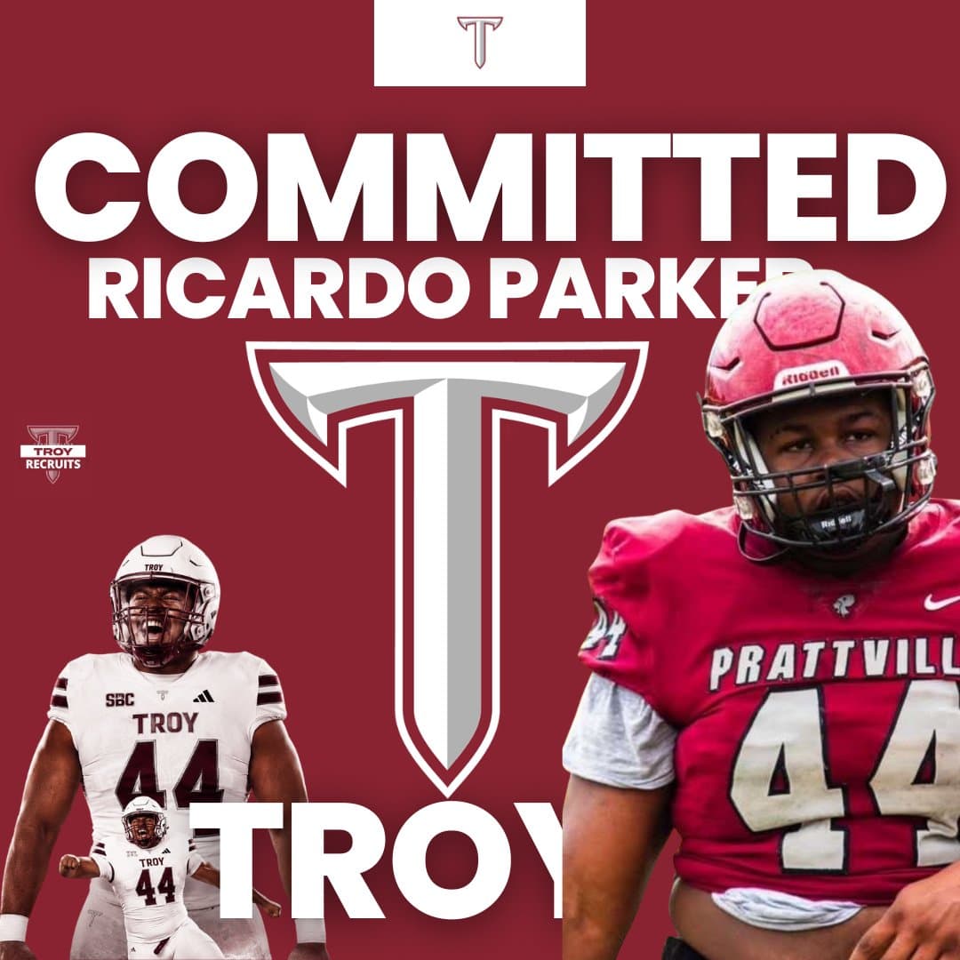 Prattville defensive lineman Ricardo Parker commits to Troy for 2027 class