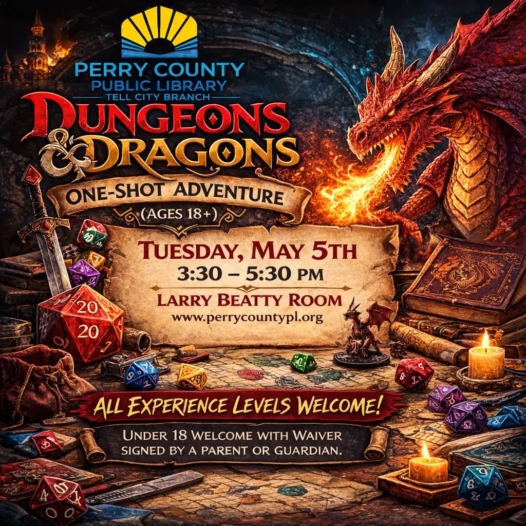 Tell City Library launches first Dungeons & Dragons one-shot session