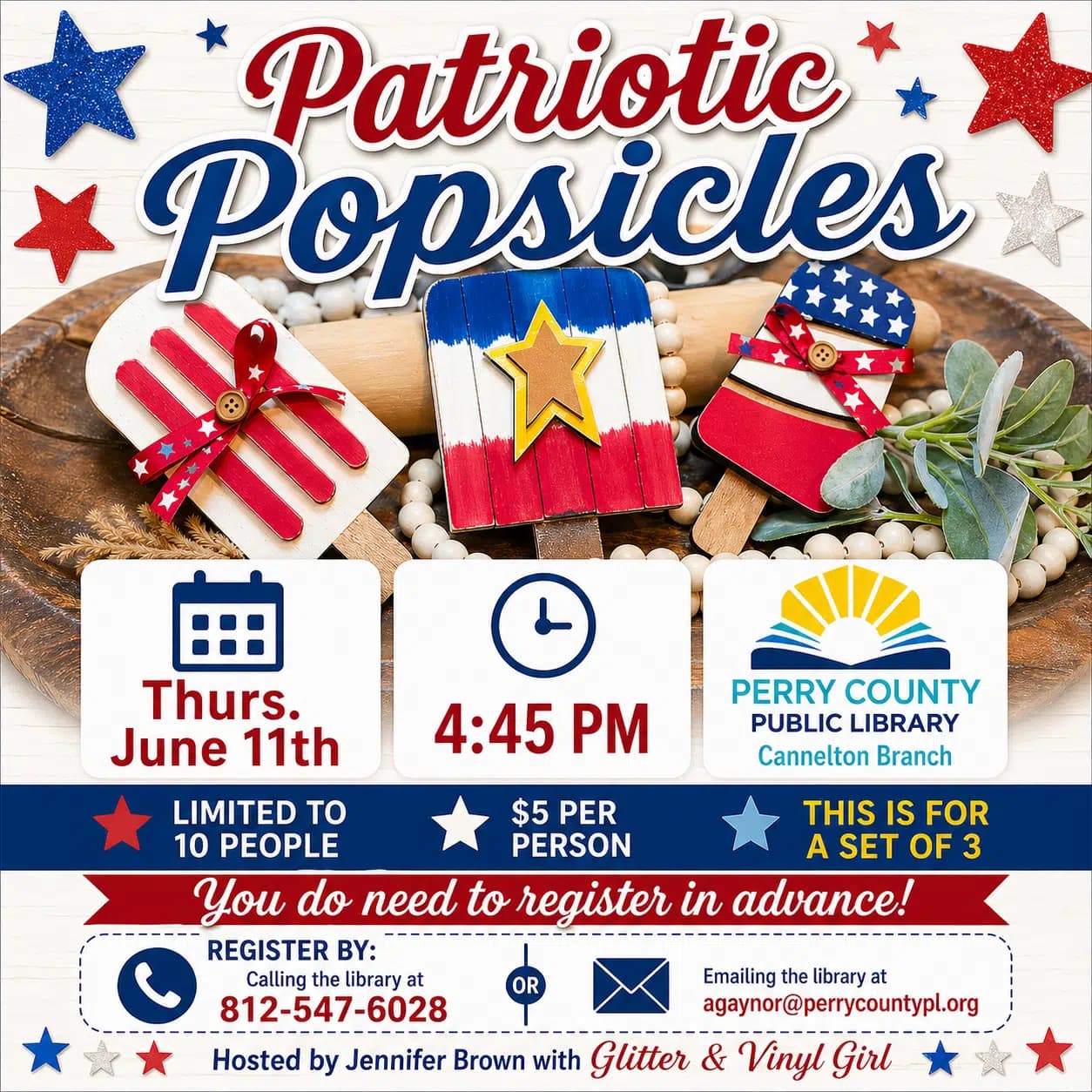 Cannelton library to host patriotic popsicles craft night June 11