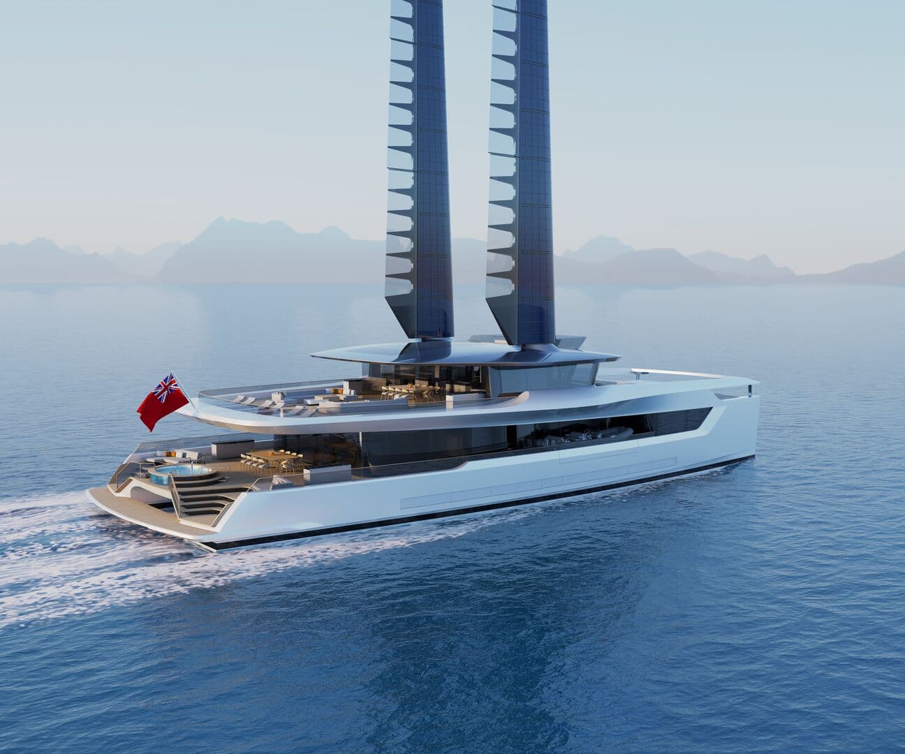 Dixon Yacht Design's Project Dragonfly blends superyacht space with wing sails