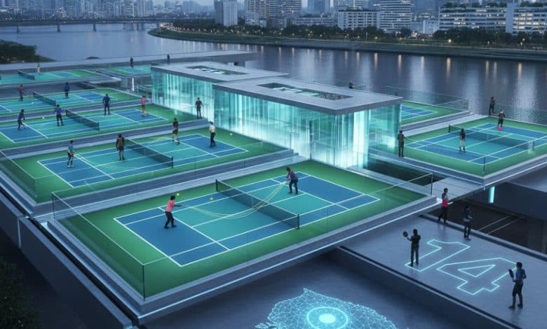 Seoul Converts Football Pitch Into 14 Pickleball Courts at Han River Park