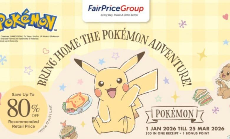 FairPrice launches Pokémon collection featuring affordable pickleball kits