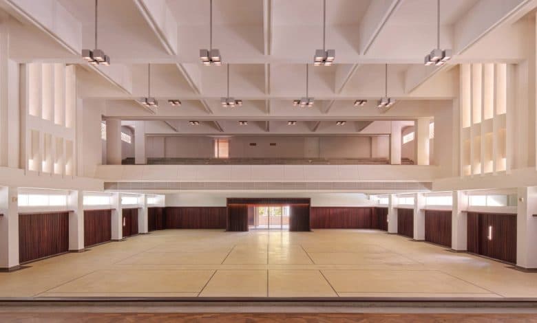 New Bahru Hall transformed into design-led pickleball and cultural venue in Singapore