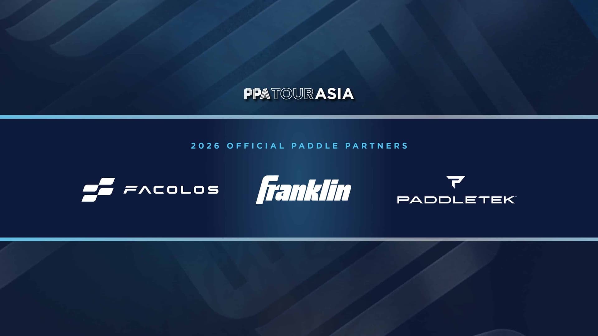 PPA Tour Asia Adds Facolos, Franklin and Paddletek as Official Paddle Partners for 2026