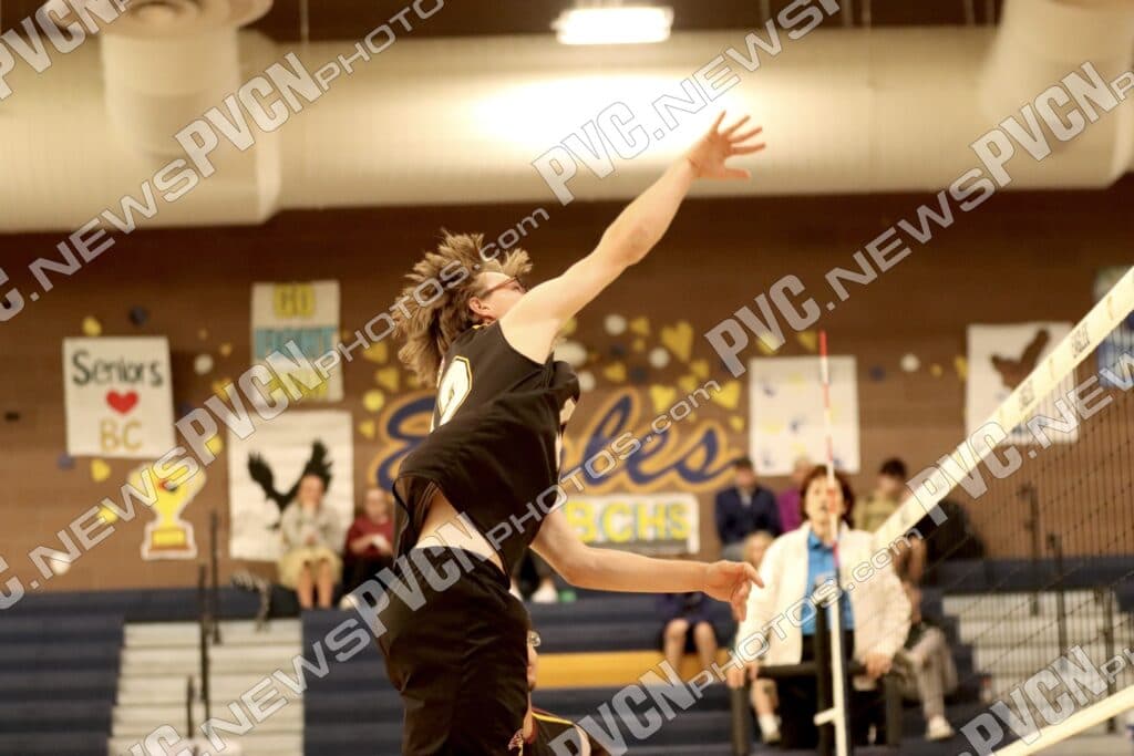 Pahrump Valley boys volleyball battles hard in three-set loss at Boulder City