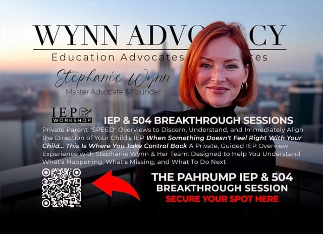 Pahrump workshop offers free IEP and 504 plan reviews for families