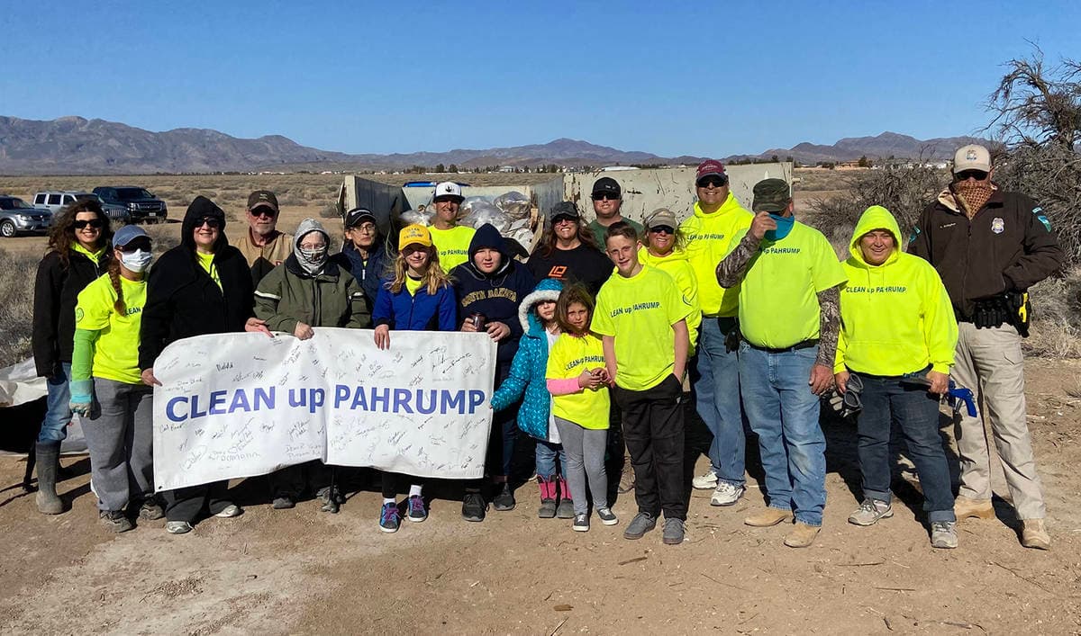 Volunteers Remove 35 Tons of Illegal Dumping Near Pahrump Encampment Site