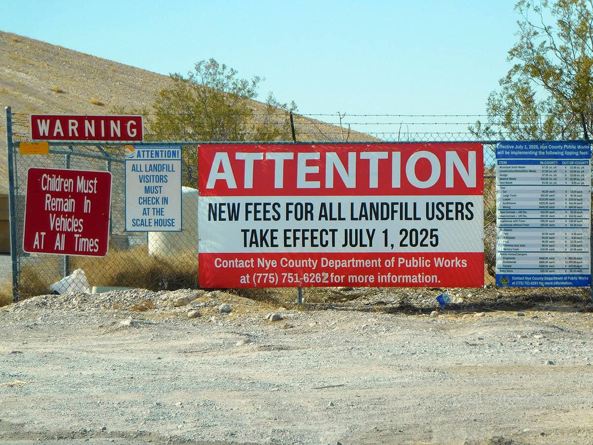 Nye County Manager Granted Authority To Approve Landfill Fee Waivers