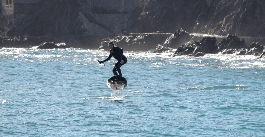 PWR-Foil says battery, wings and rider shape e-foil performance