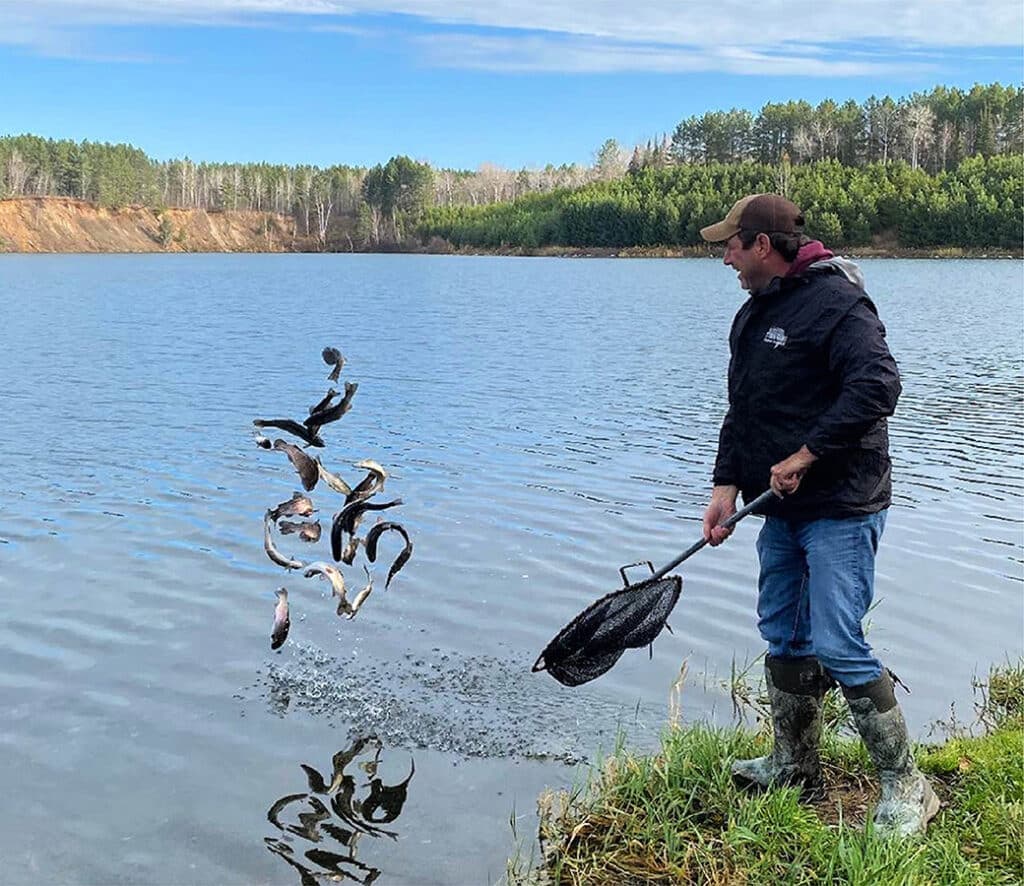 Kinney Pit stocking turns old mine land into fishing habitat