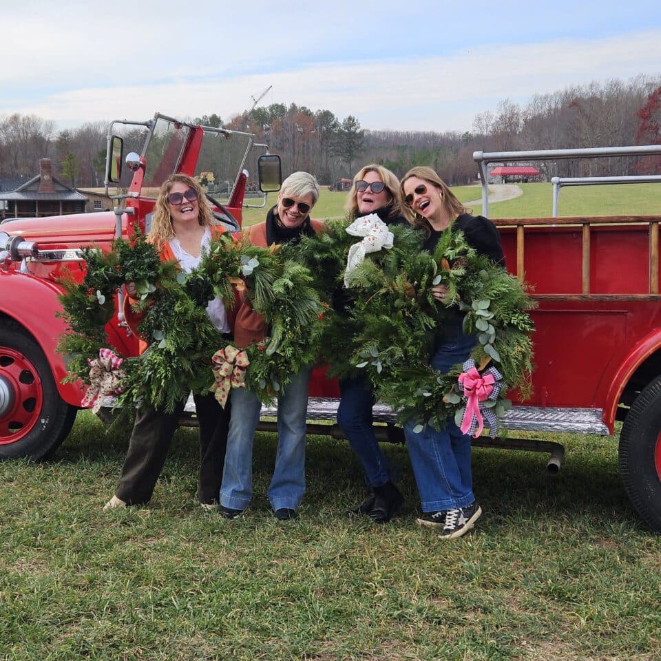 Community Crafts Wreaths at Rassawek Vineyard, Local Holiday Event