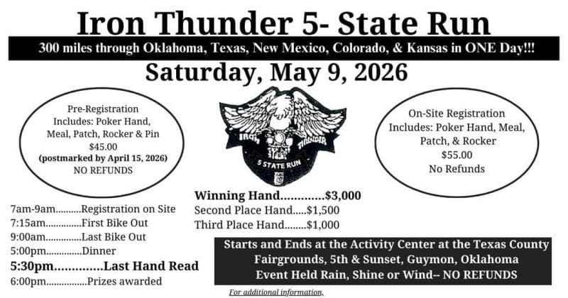 Five State Run returns to Guymon, drawing riders from five states