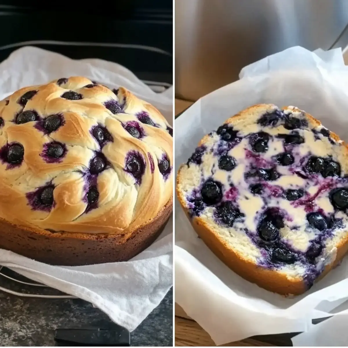 Blueberry Cream Cheese Sourdough Loaf Makes a Sweet Breakfast Centerpiece