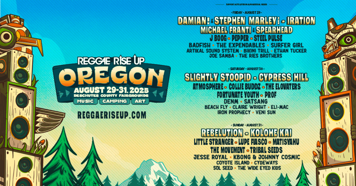 Reggae Rise Up Oregon Returns to Redmond June 12 to 14