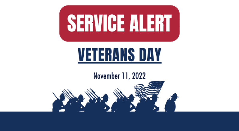 Cary Alerts Residents to Veterans Day Service Changes and Delays