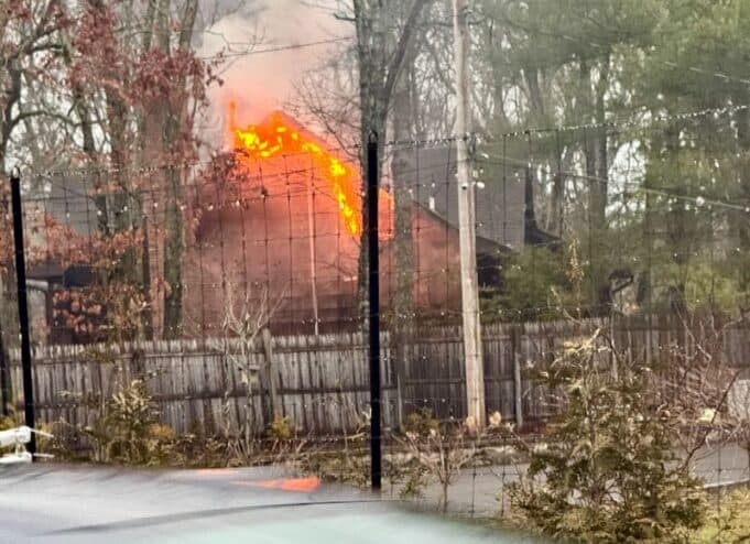 Calverton House Fire on Deep Hole Road Contained Within 25 Minutes