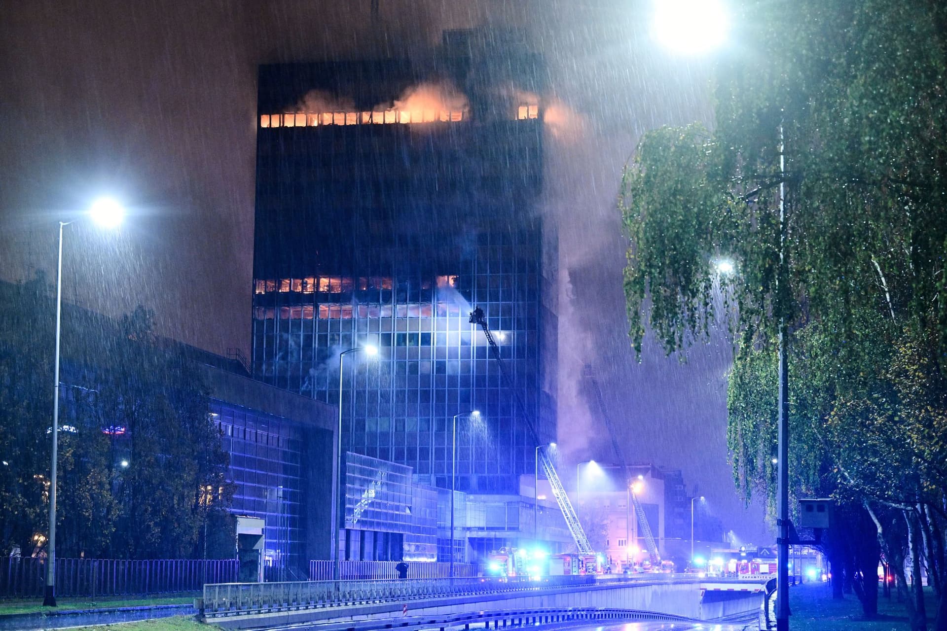Massive Fire Tears Through Zagreb Landmark Tower, Devastates Skyline