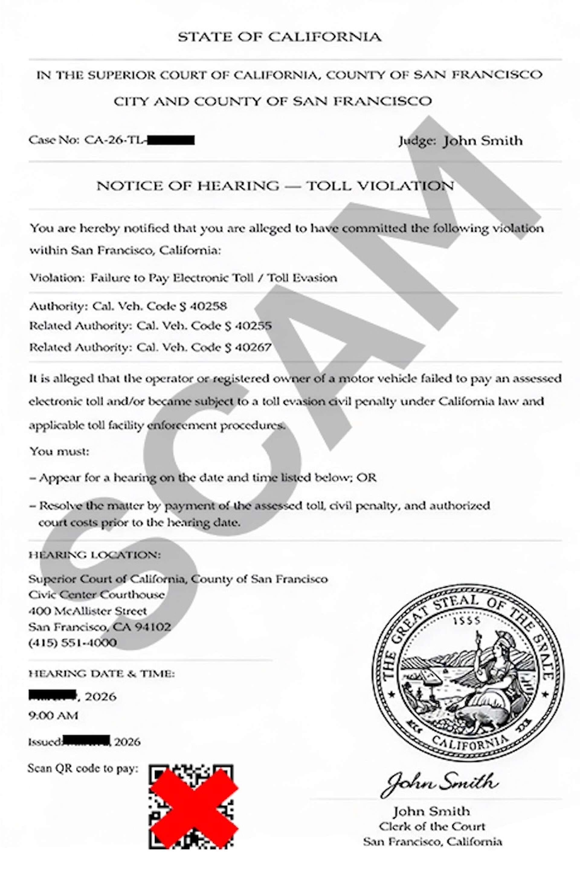 SF DA Warns Residents: Fake Traffic Violation Texts Are a Scam