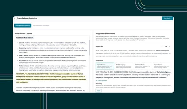 Notified launches AI press release optimizer for clearer, more searchable PR copy