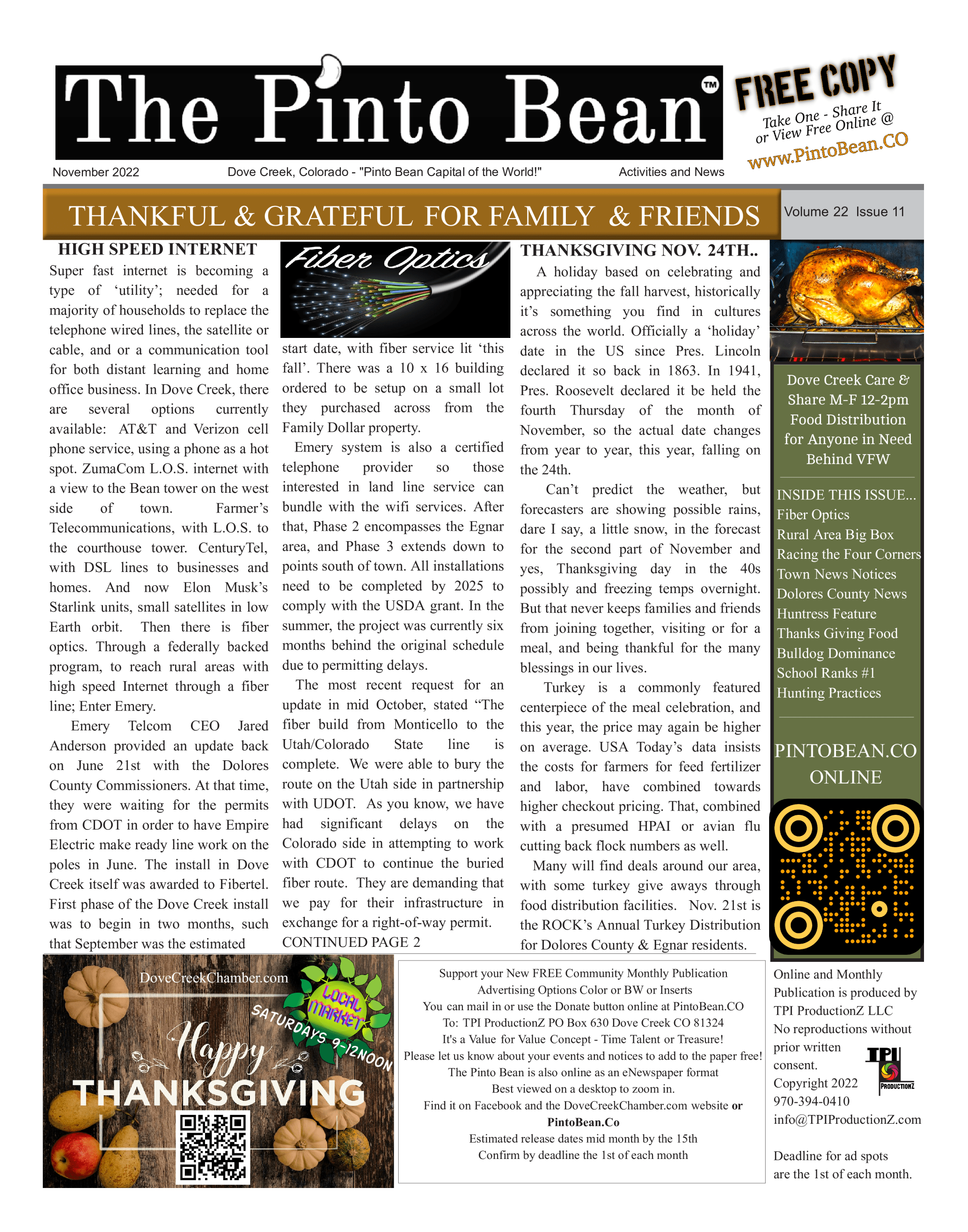 Dove Creek Highlights Pinto Bean Capital Identity, Visitor Basics and Local Services