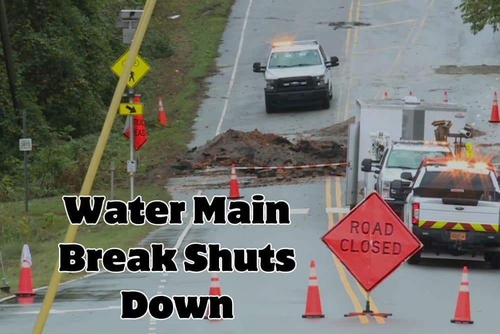 Water Main Break Closes Cameron Street in Village District for Evening