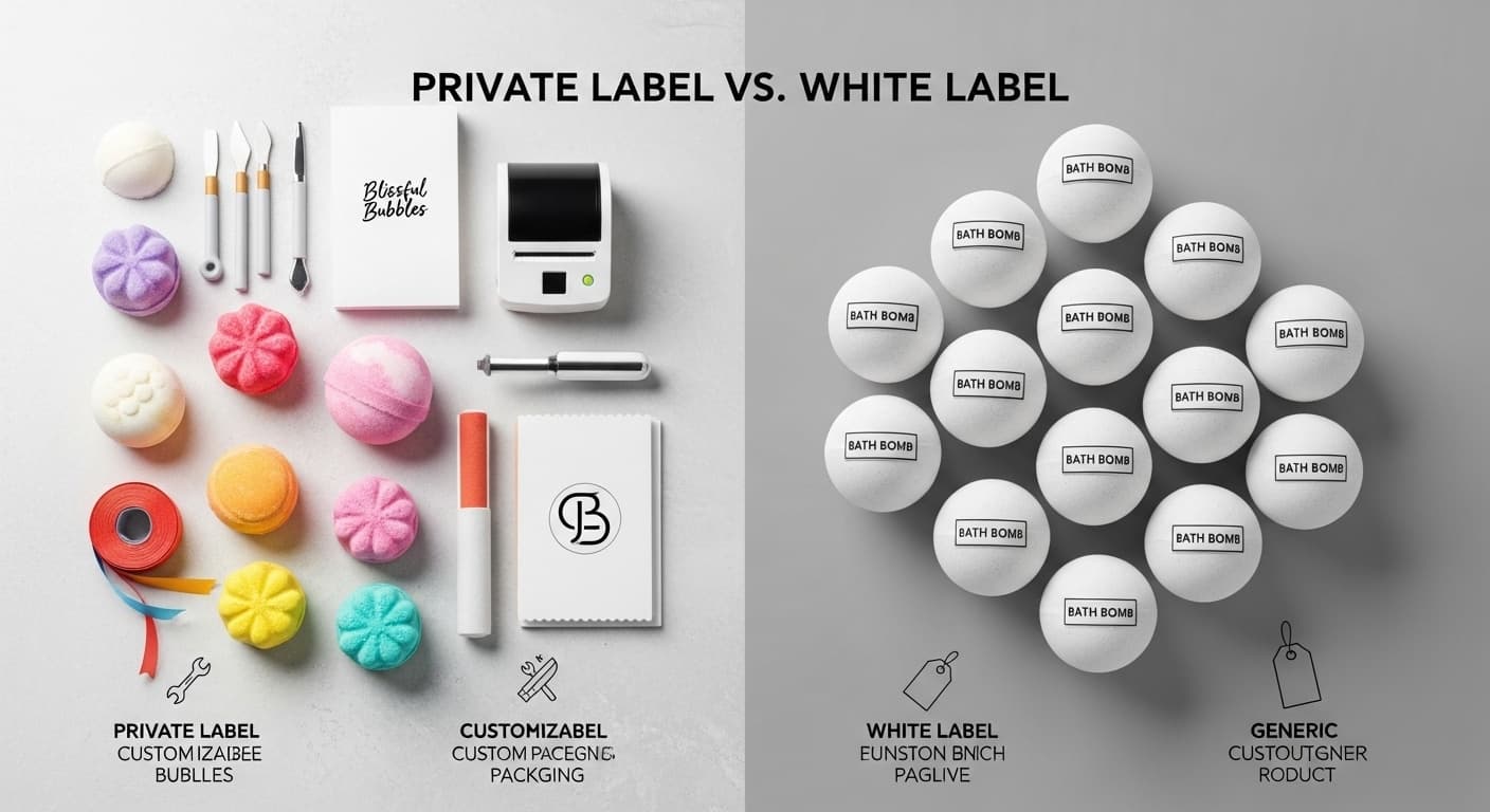 Wholesale vs Private Label Bath Bombs, Choosing Speed or Brand Control