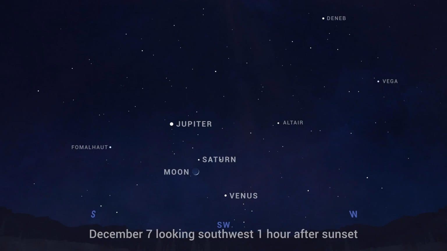 December Sky Brings Comet, Geminids, Jupiter and Moon Sights