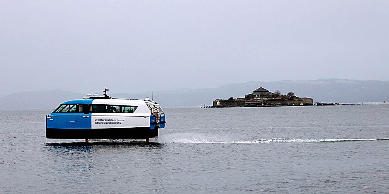 Norway tests hydrofoil ferry that slashes emissions and glides above water