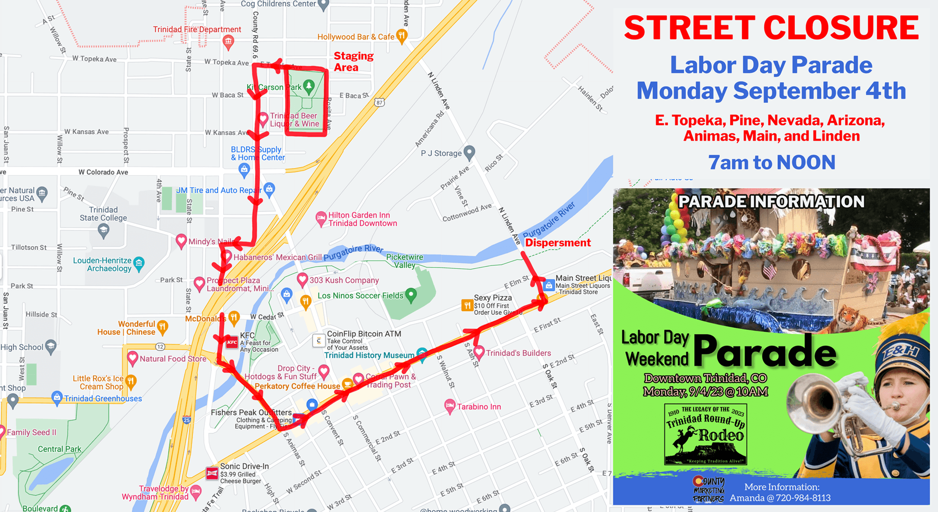 City of Trinidad posts temporary downtown closures; Church Street closed to Animas