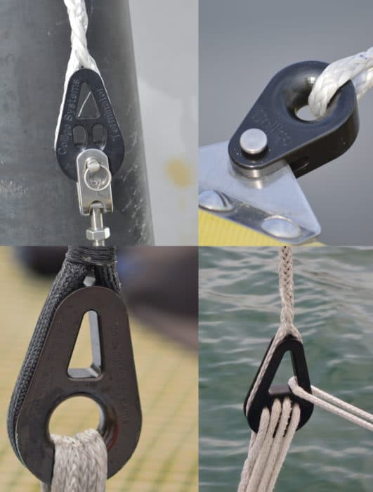 Dyneema rigging can replace wire, shackles, and boat hardware