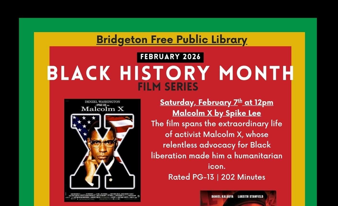Bridgeton Free Public Library to Screen Three Films for Black History Month