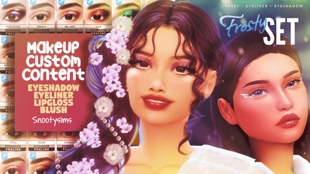 SNOOTYSIMS rounds up 70-plus Sims 4 makeup CC packs