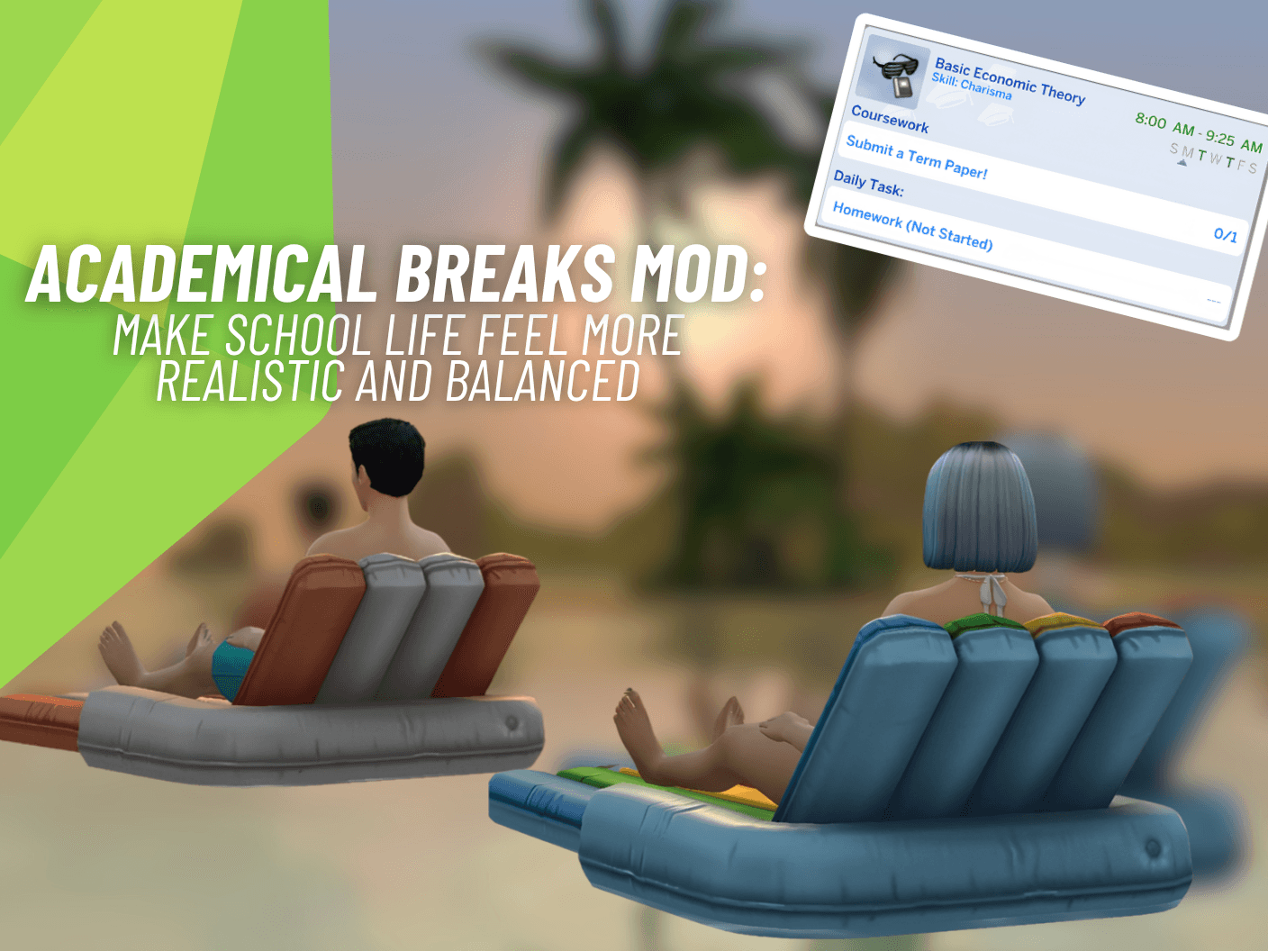 Academical Breaks Mod expands school holidays for custom Sims education mods