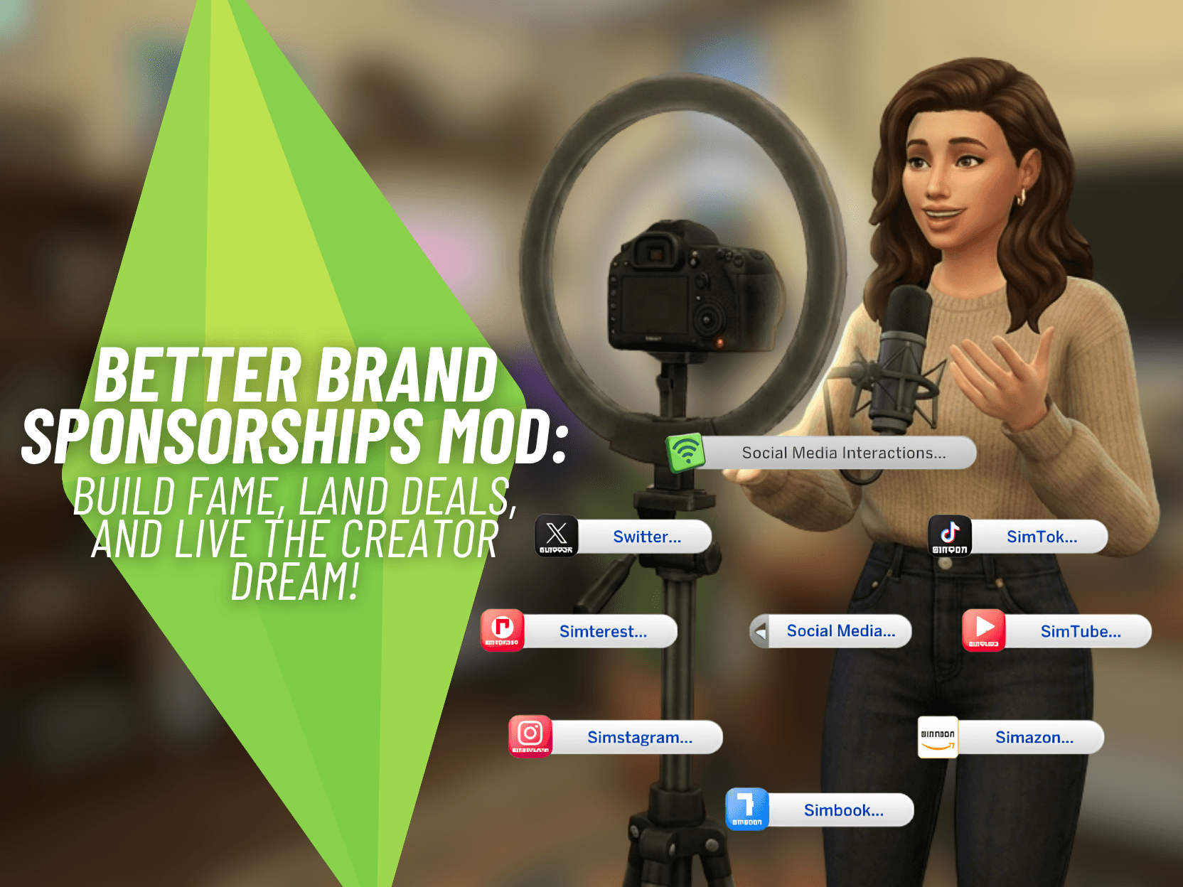 Better Brand Sponsorships mod turns Sims 4 influencers into real creators