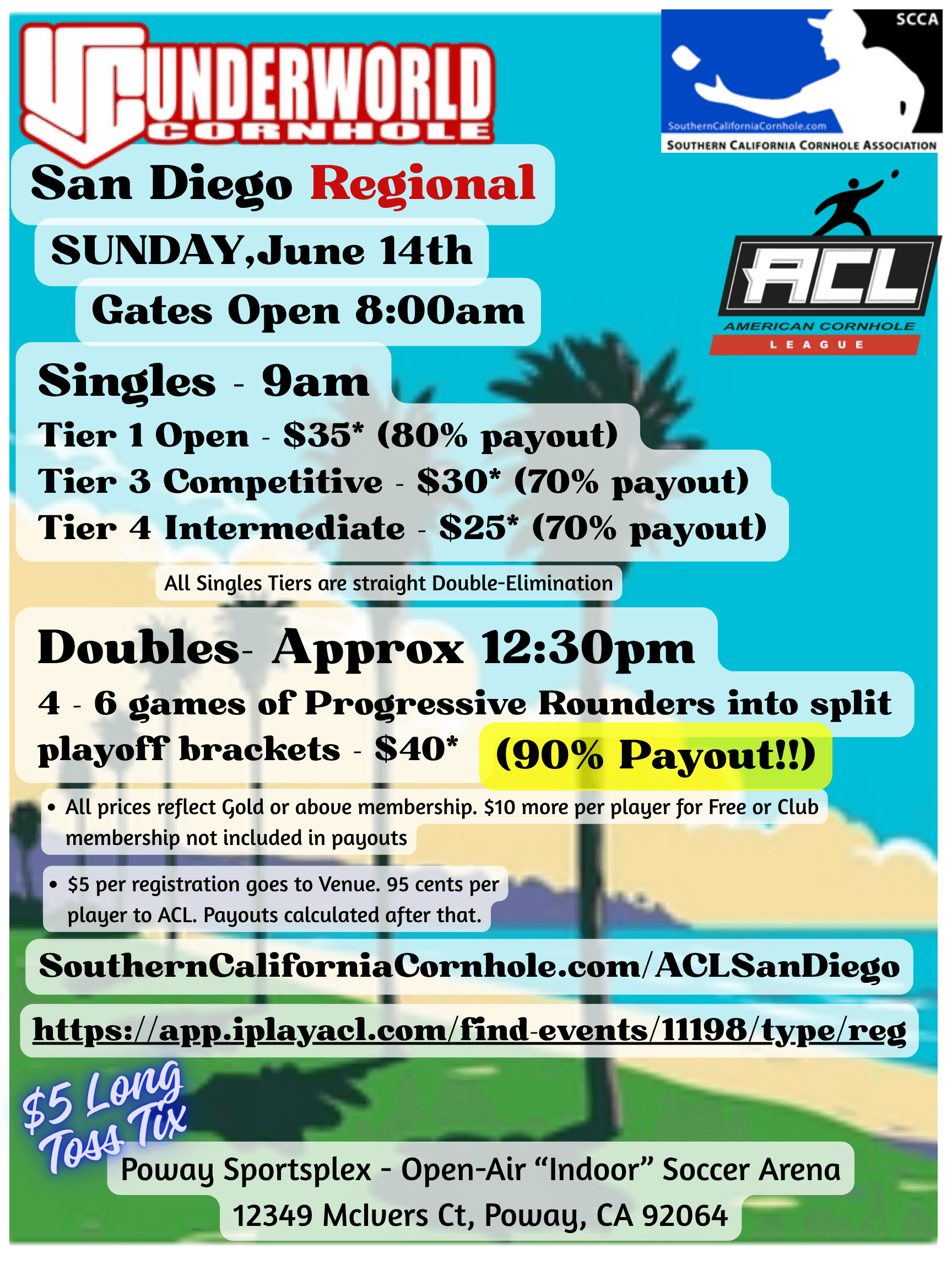ACL San Diego regional brings singles and doubles to Poway Sportsplex