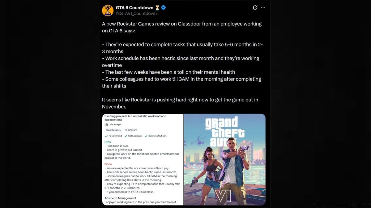 Report: GTA 6 crunch hits Rockstar India as release slips again