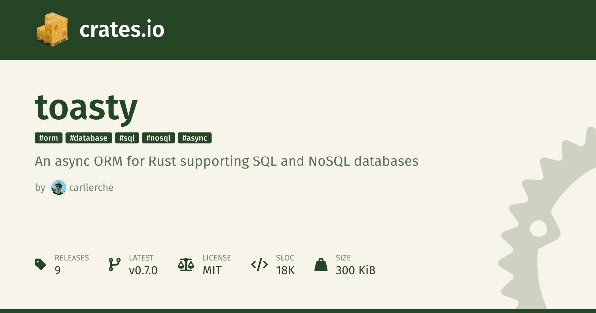Tokio’s Toasty 0.6.0 adds finer field control, broader scalar support