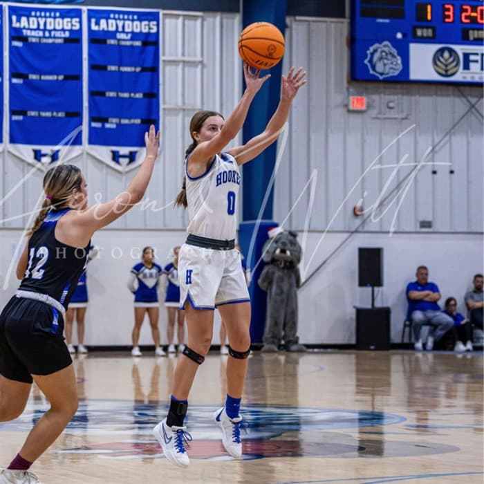 Hooker girls basketball defeats Oklahoma Bible 42-19 at home