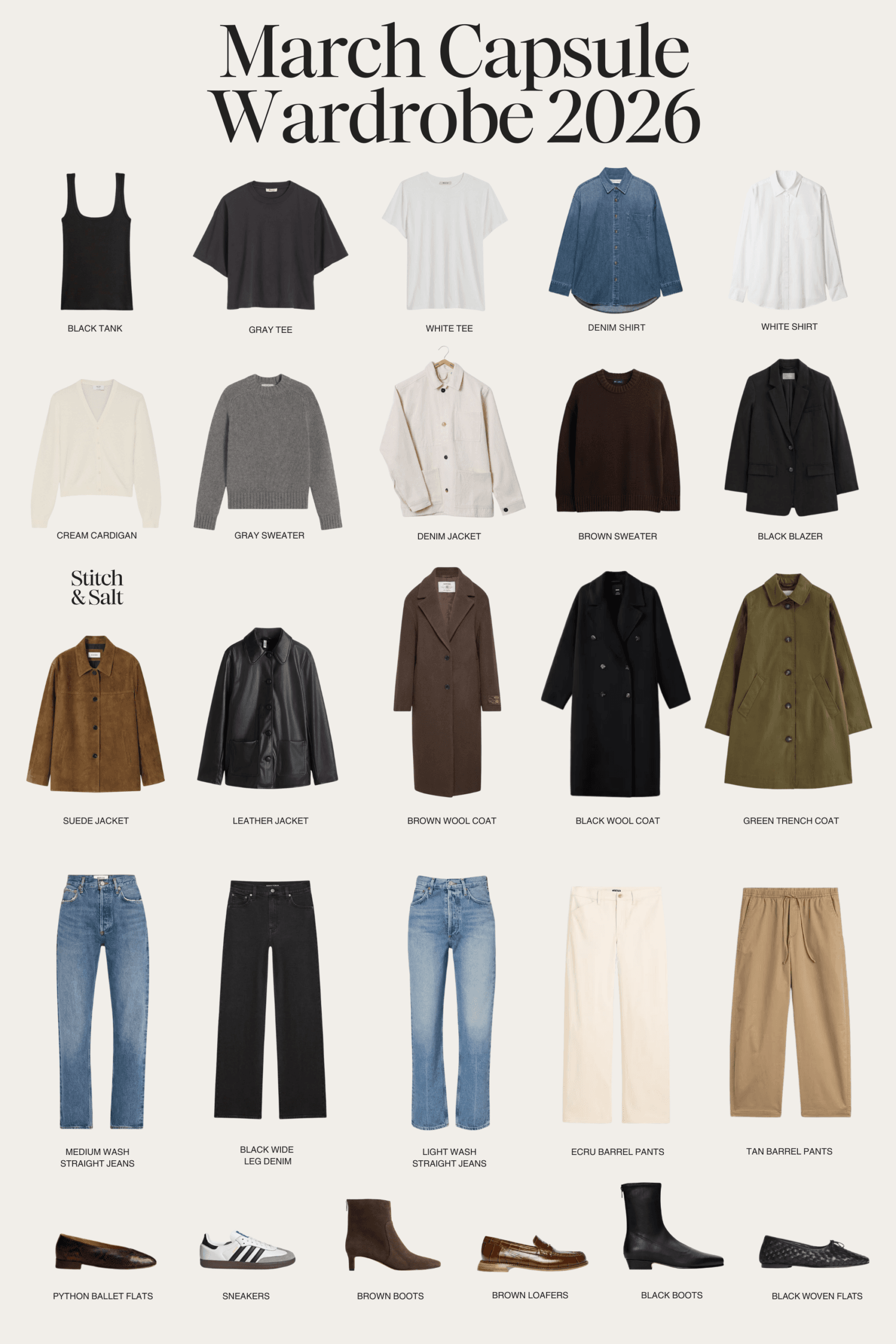 March 2026 Spring Capsule Wardrobe Balances Layers for Variable Weather