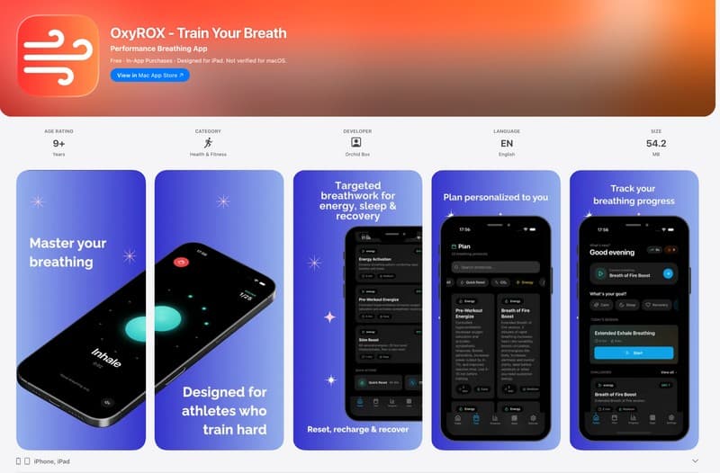 OxyROX breathing app targets athletes with science-based breathwork