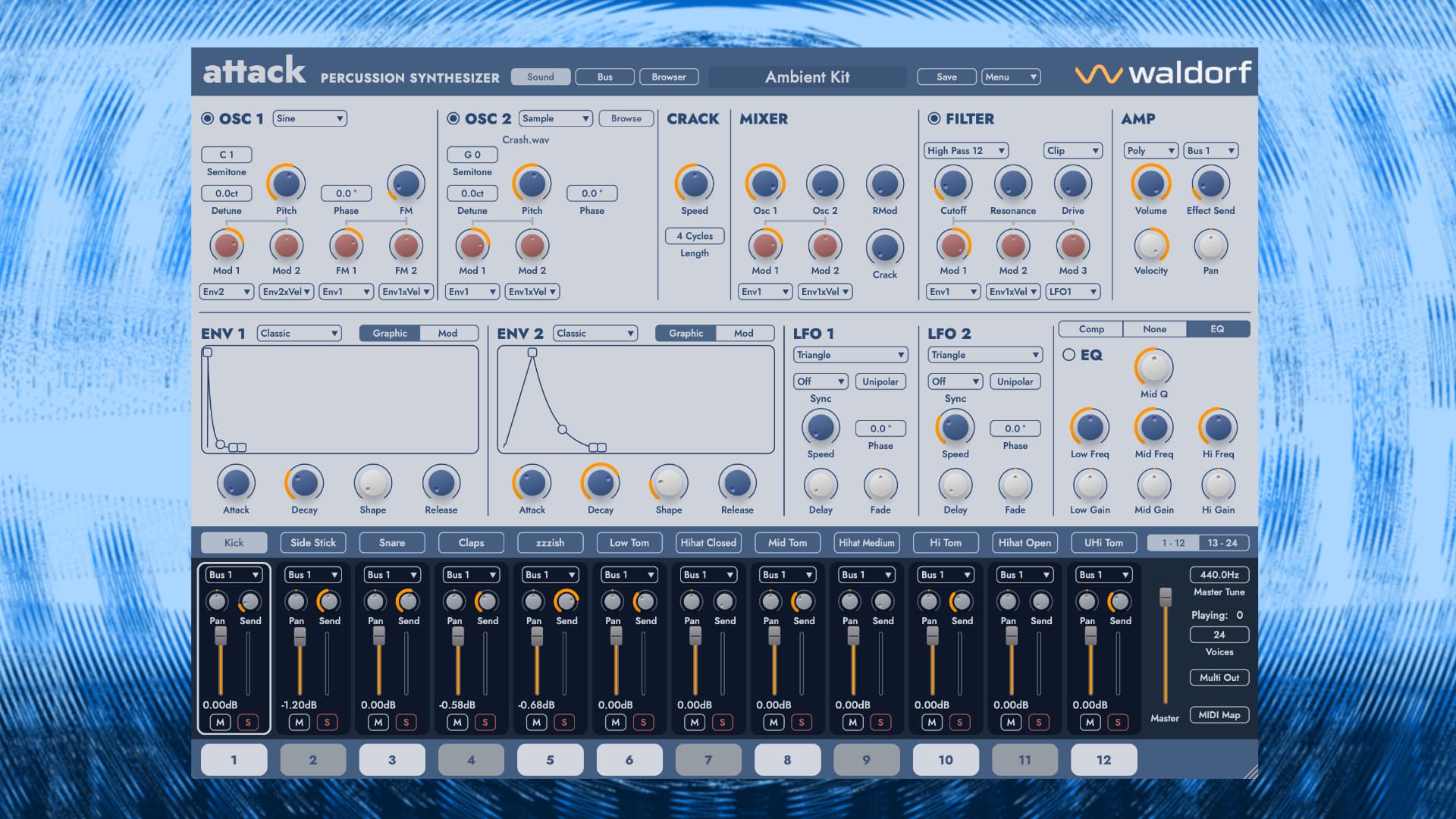 Waldorf Music Updates Attack 3 Drum Synth Plugin With Stability, Compatibility Fixes