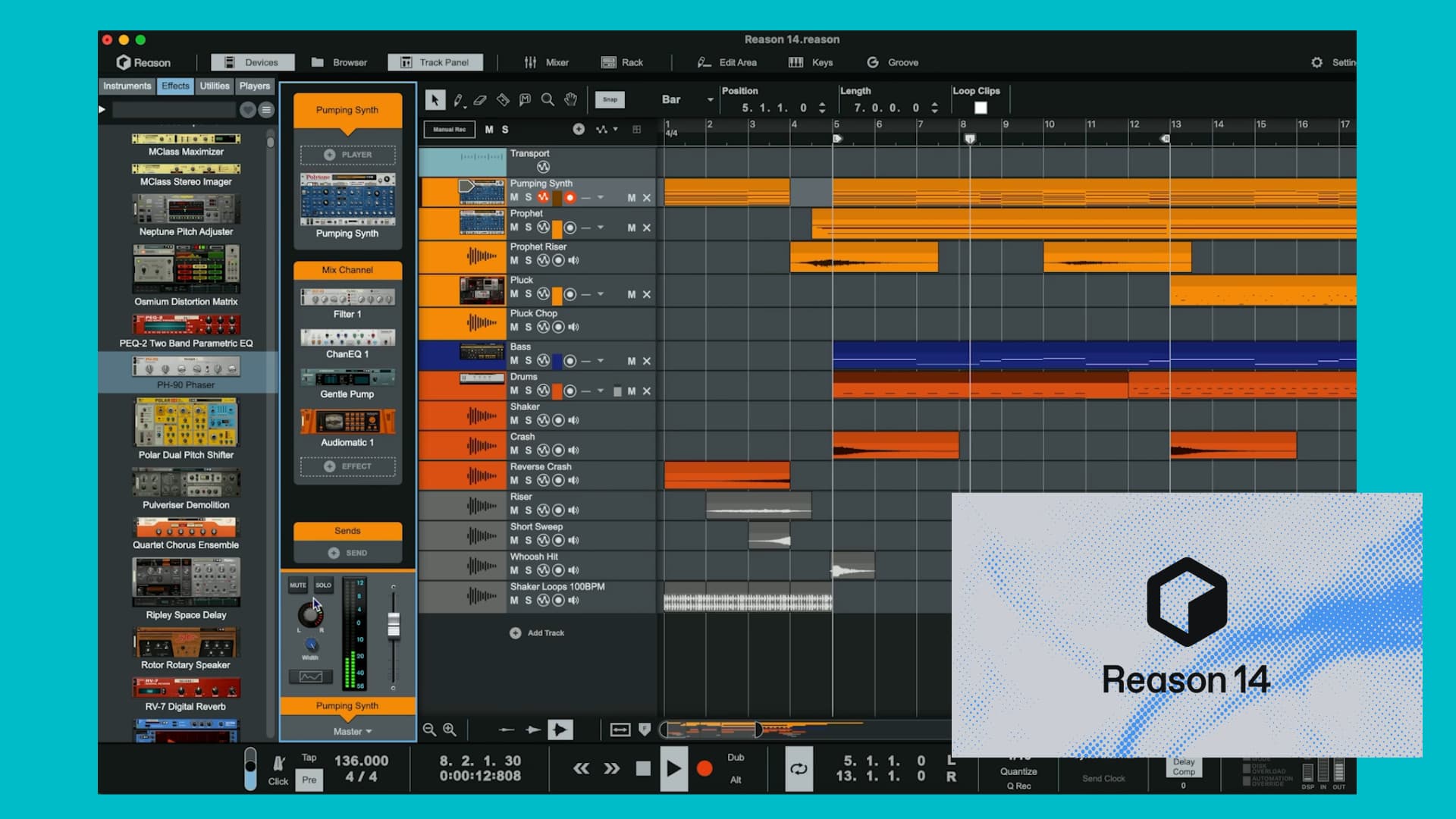 Reason 14 Brings Dark Mode, Sequencer Upgrades for Vintage Synth Workflows