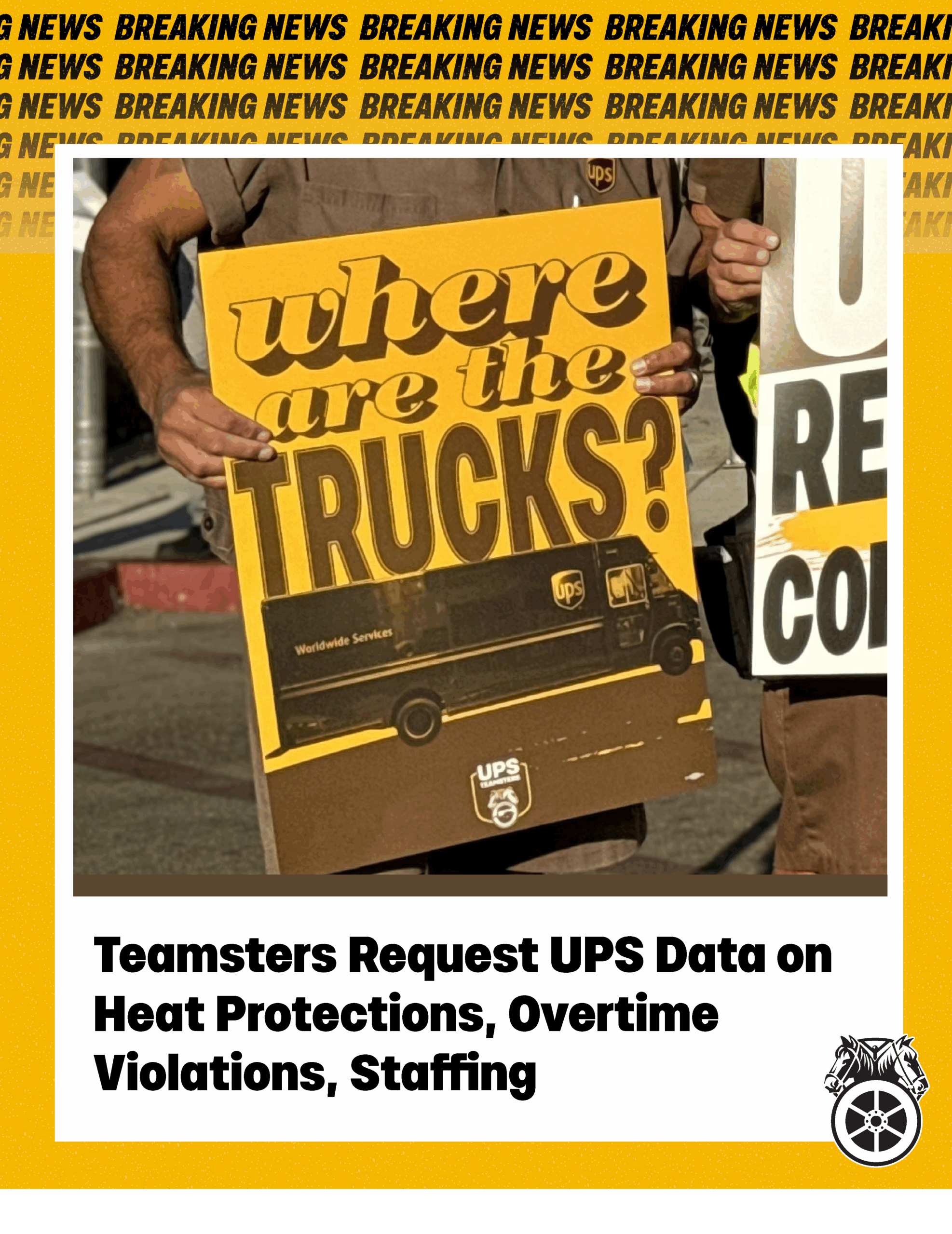 Teamsters seek UPS data on heat safety, overtime and staffing
