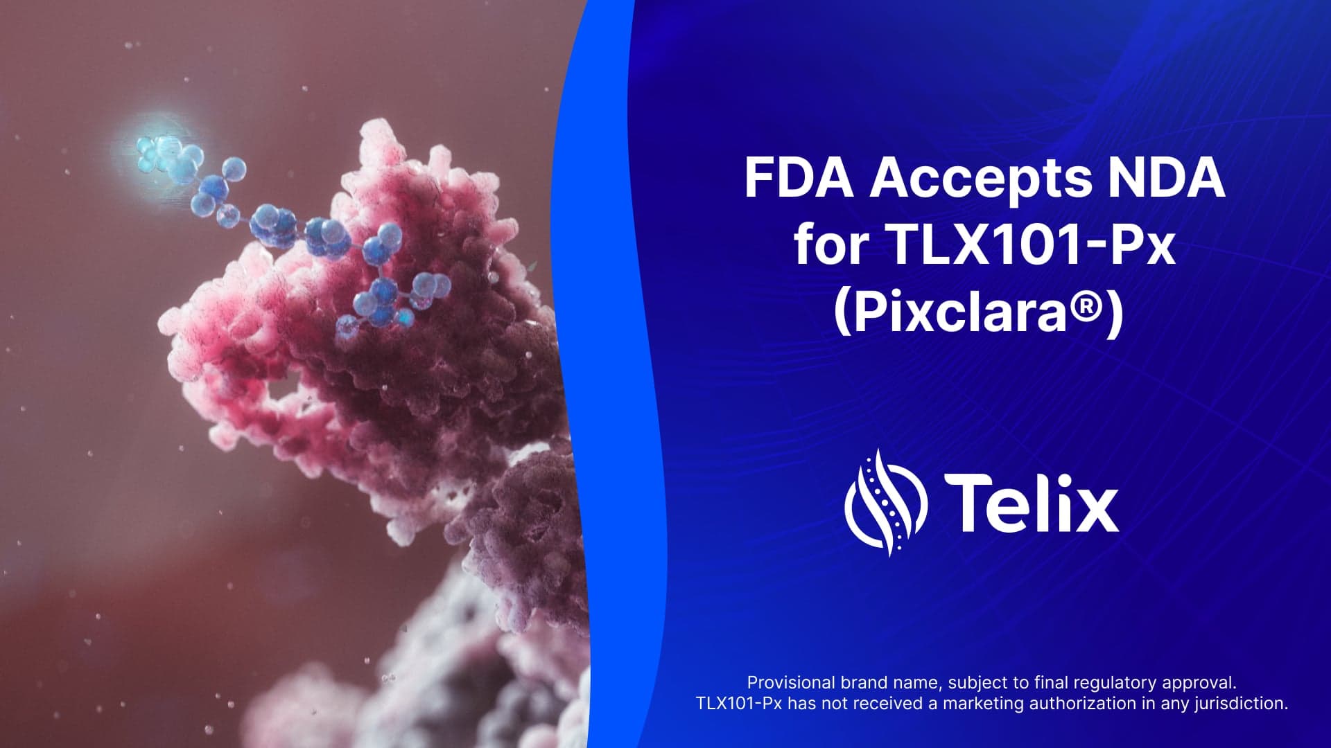 FDA Accepts Telix Resubmitted NDA for Glioma Imaging Agent Pixclara